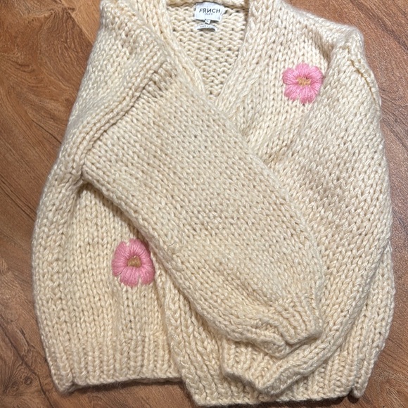 FRNCH Taya Cream Floral Knit Sweater - Picture 5 of 7